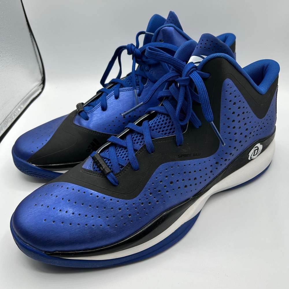 Adidas Derrick Rose 773 III Basketball Shoes Men 16 Royal Blue Black Sprint Web